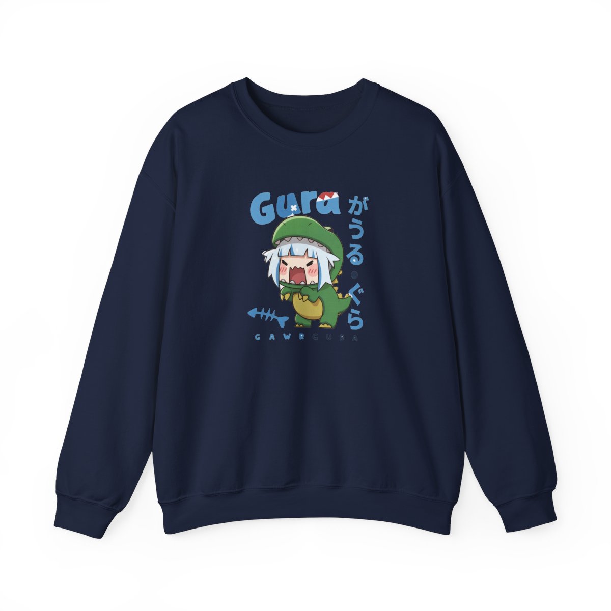 Gawr Gura Chibi Dinosaur Costume | Cute Hololive Shark VTuber Fan Art - alternate angle 2, merchandise