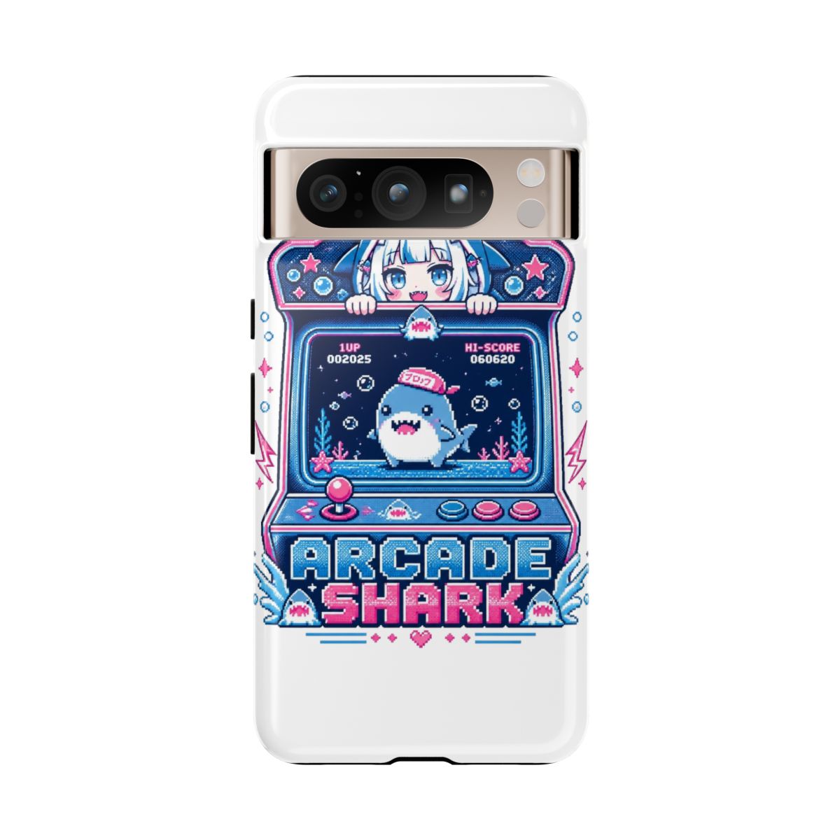 Gawr Gura & Hololive "Arcade Shark" Phone Case - alternate angle 1, merchandise